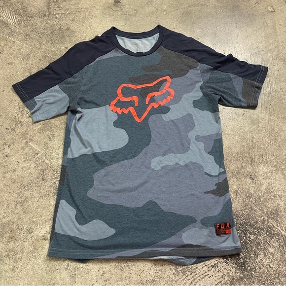 Fox Men's Camouflage T-Shirt - Gray and Black - Picture 1 of 8